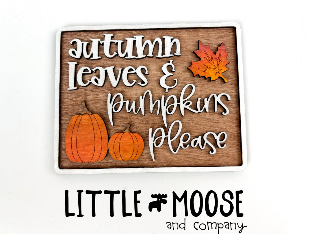 Tiered Tray - Fall Leaves