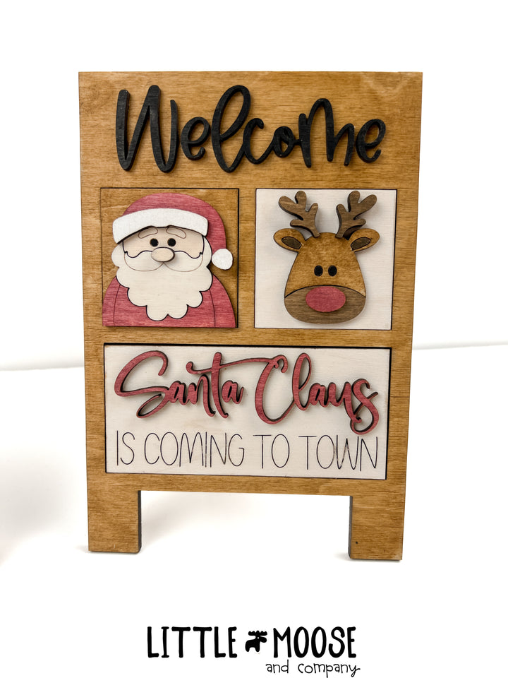 Welcome Sandwich Board Interchangeable - mini square & rectangle inserts