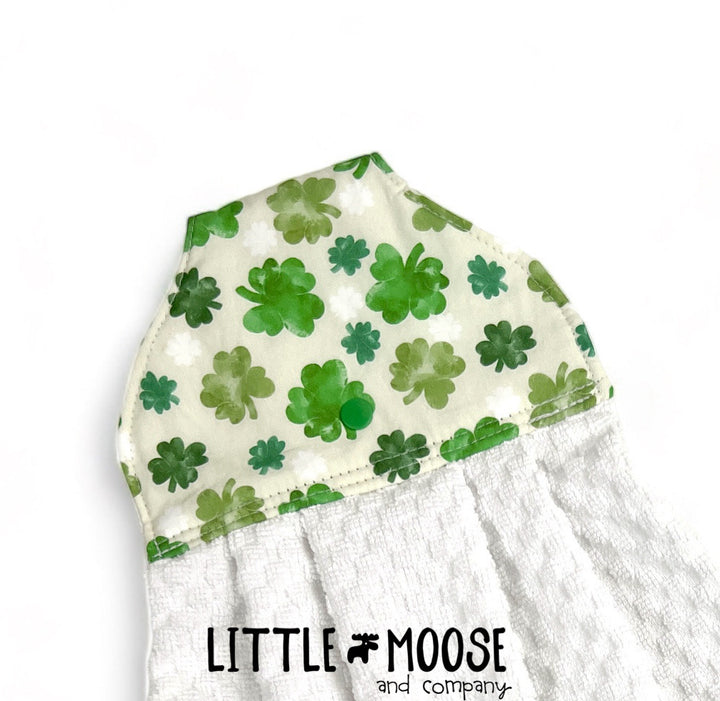 RTS - Hanging Towel - watercolor shamrocks