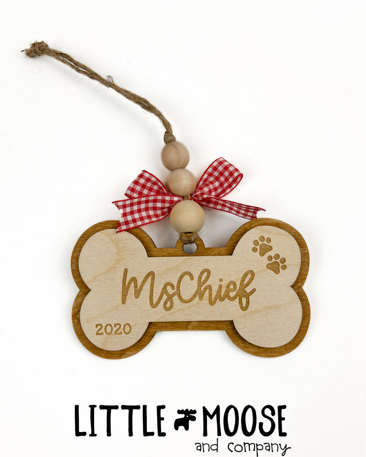 Ornament - Personalized Dog Bone