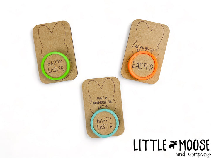 Playdoh holder - Marshmallow Bunny rectangle card