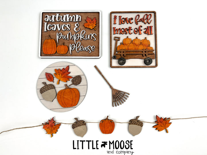 Tiered Tray - Fall Leaves