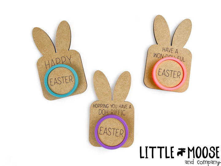 Playdoh holder - bunny ears square card