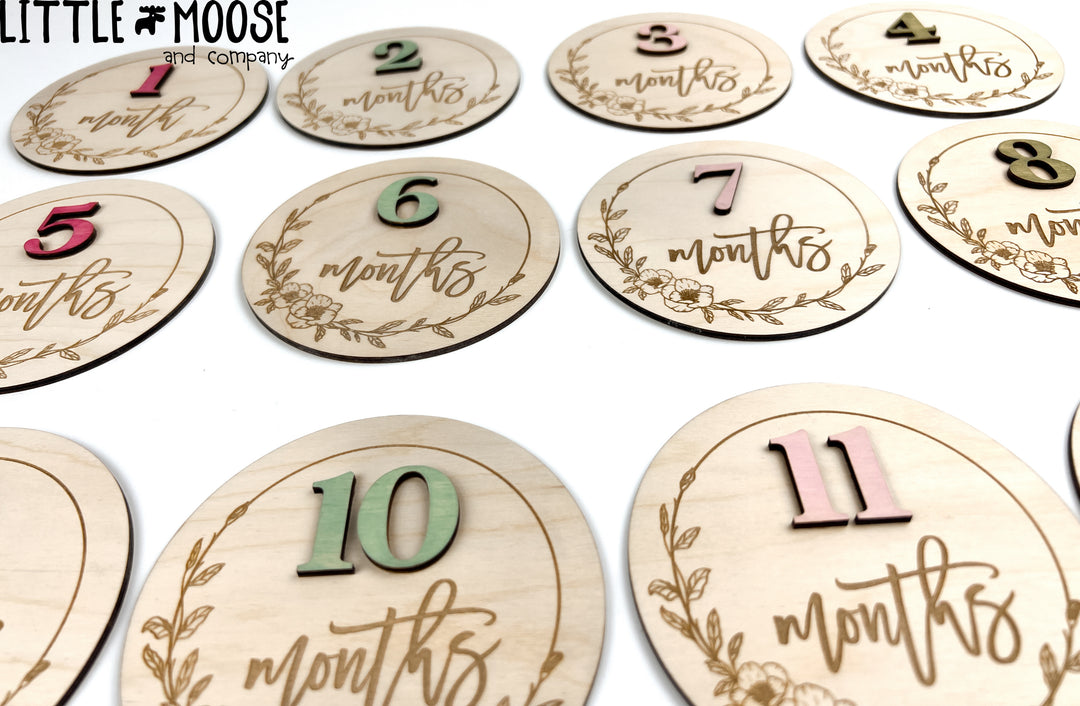 Milestones - Floral Monthly