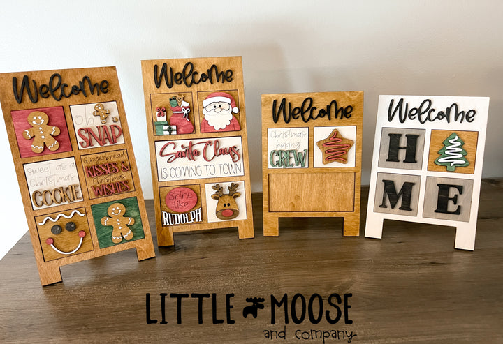 Welcome Sandwich Board Interchangeable - mini square & rectangle inserts