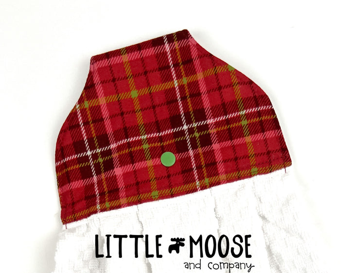 RTS - Hanging Towel - red Christmas plaid