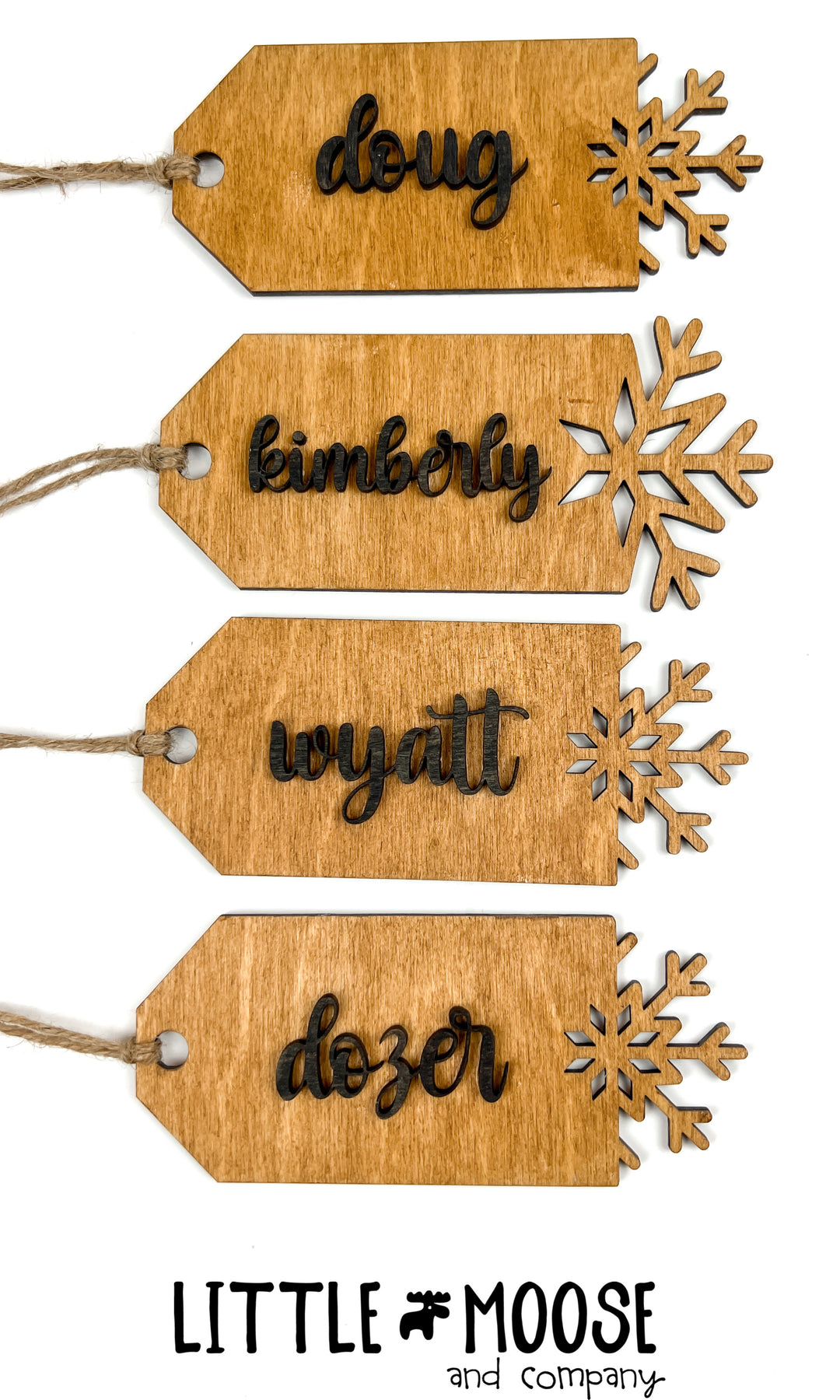 Stocking Tag or Ornament - personalized snowflake tag