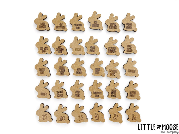 Easter Egg Tokens - bunny shaped; set of 30