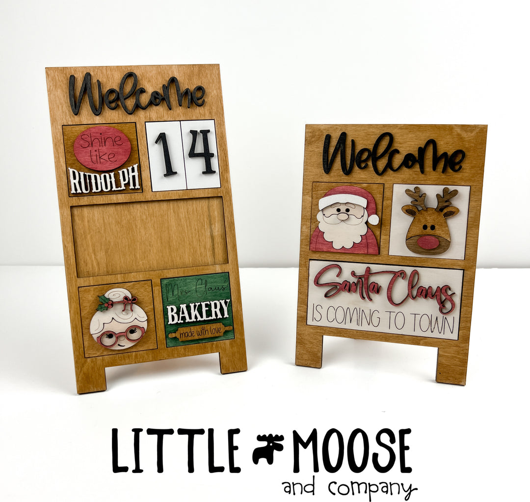 Welcome Sandwich Board Interchangeable - mini square & rectangle inserts