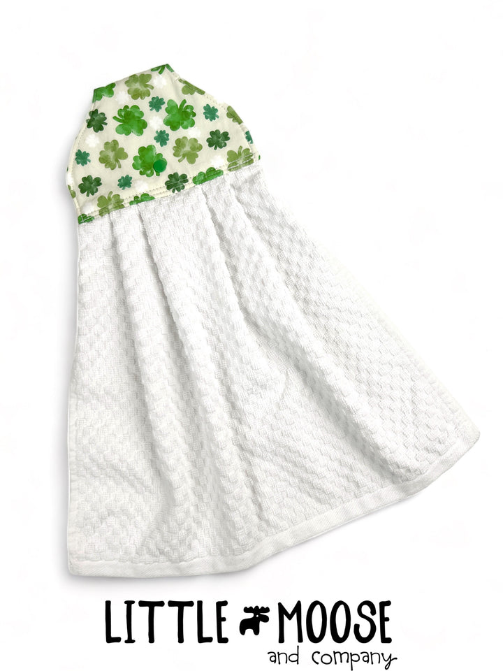 RTS - Hanging Towel - watercolor shamrocks