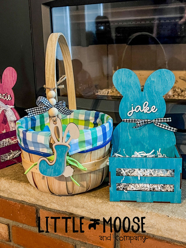 Tag - personalized bunny initial