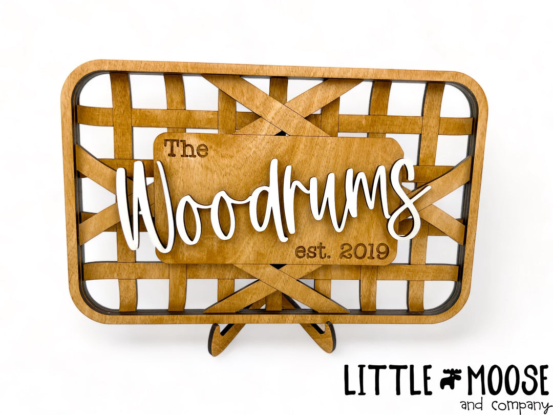 Tobacco Basket sign - personalized