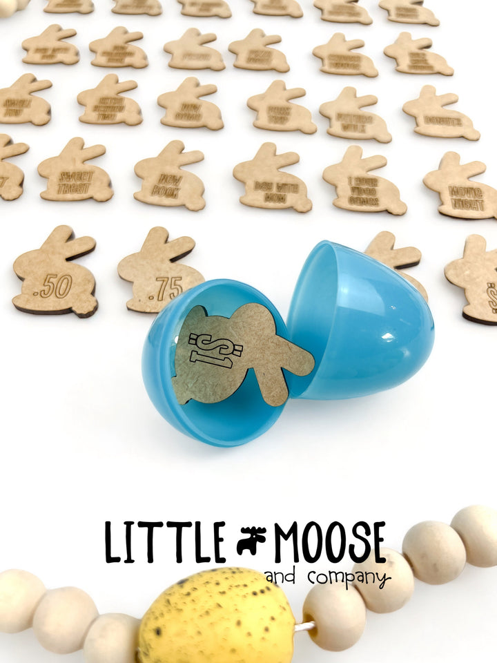 Easter Egg Tokens - bunny shaped; set of 30