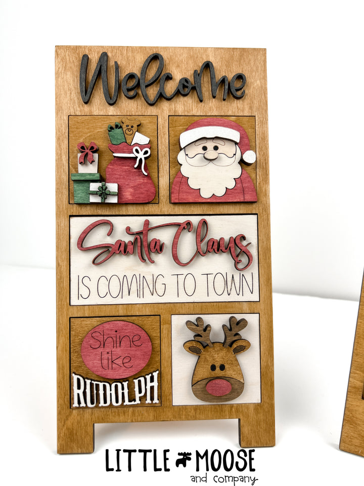 Welcome Sandwich Board Interchangeable - mini square & rectangle inserts
