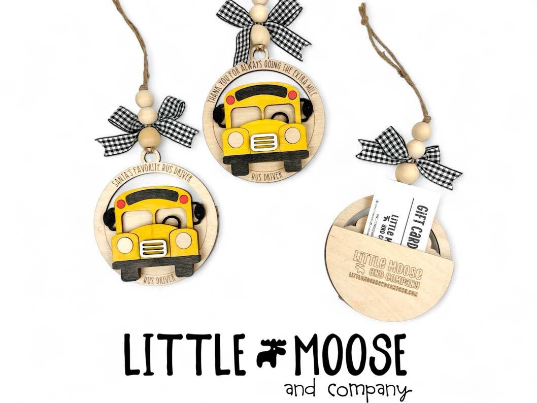 Ornament - Gift Card Holder - Bus driver