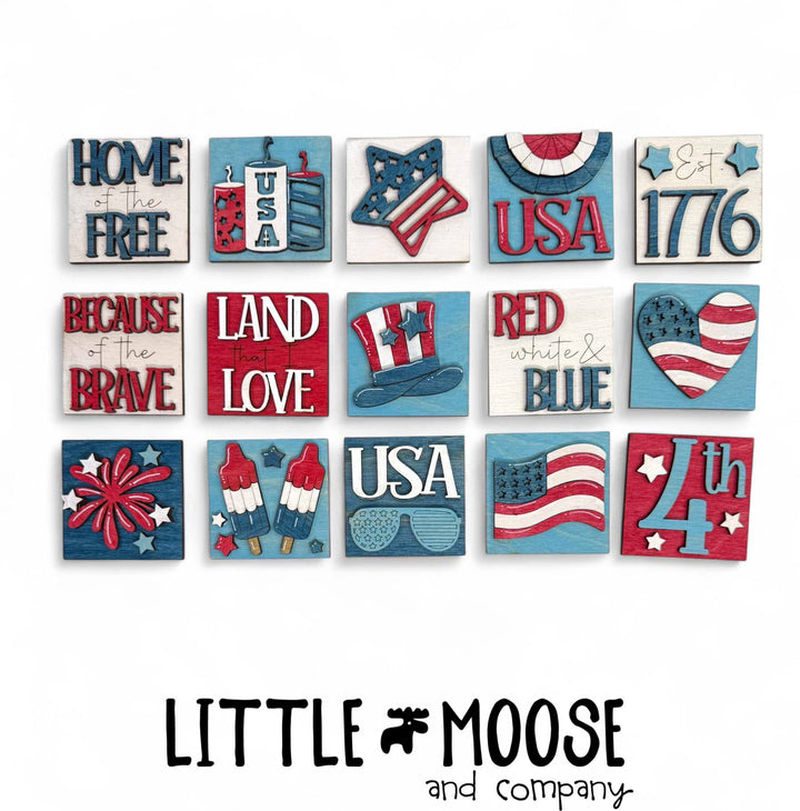 Mini Square Insert - Fourth of July