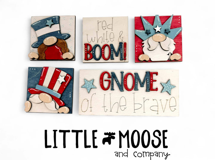 Mini Square Insert - Gnome Fourth of July