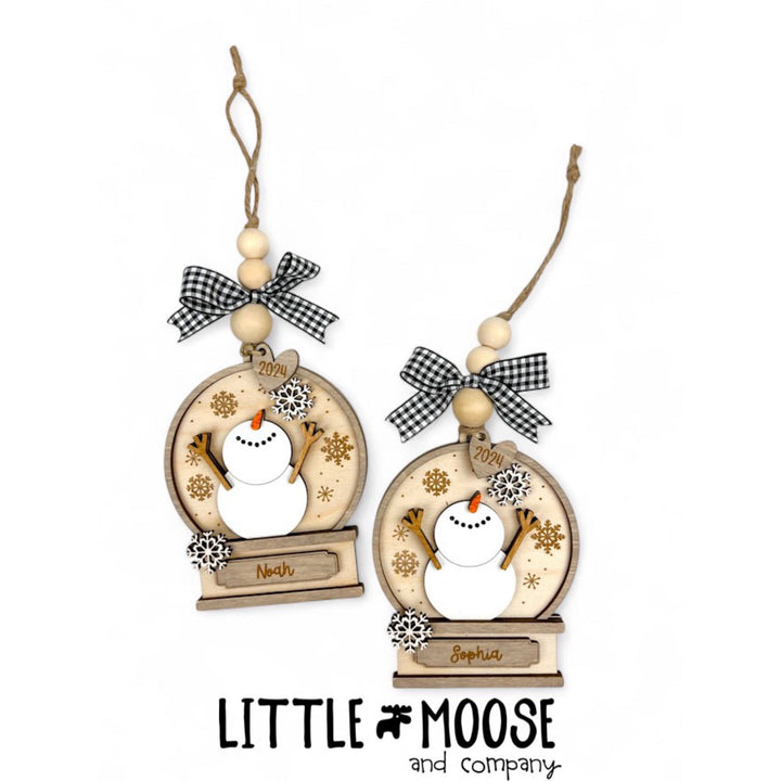 Ornament - Personalized snow globe snowman