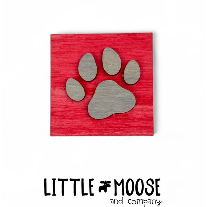 Mini Square Insert - Paw Print