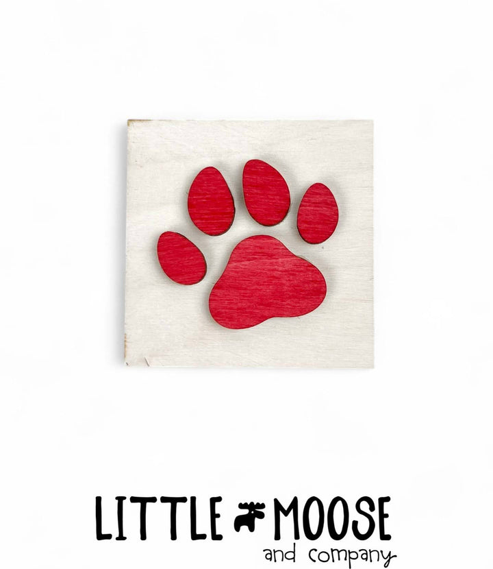 Mini Square Insert - Paw Print