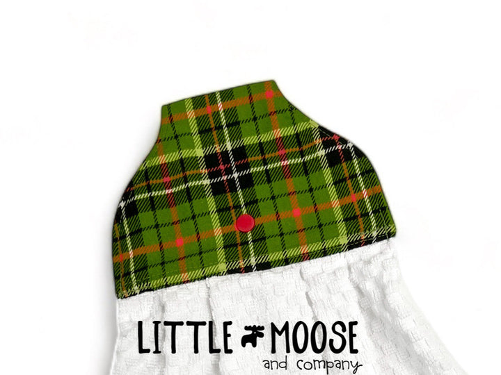 RTS - Hanging Towel - green Christmas plaid