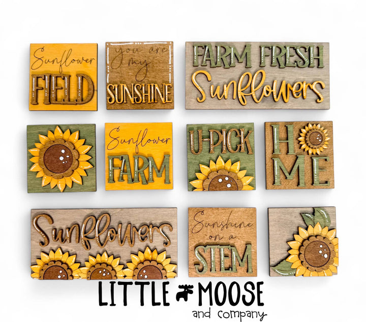 Mini Square Insert - Sunflowers