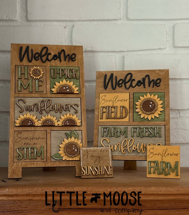 Mini Square Insert - Sunflowers