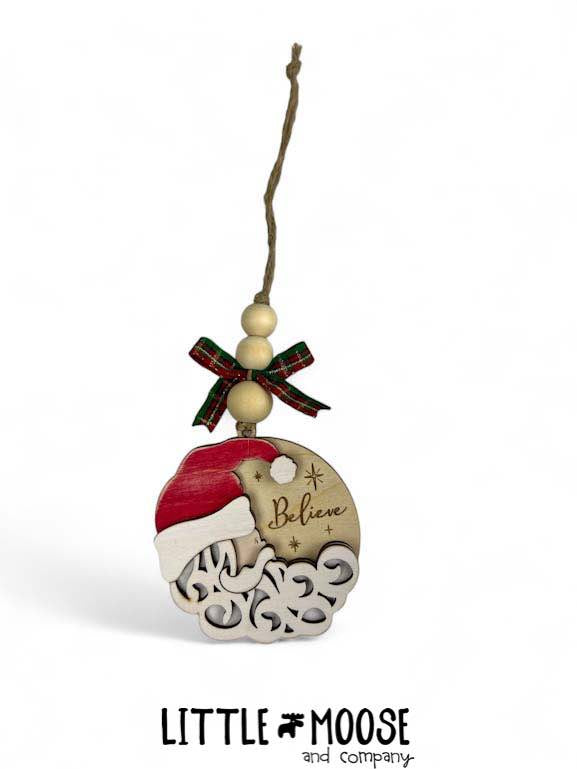 Ornament - Santa Moon Believe