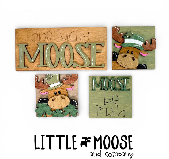 Mini Square Insert - Moose St. Patrick's Day