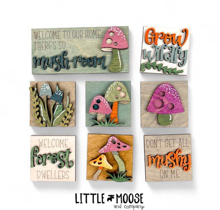 Mini Square Insert - Mushrooms