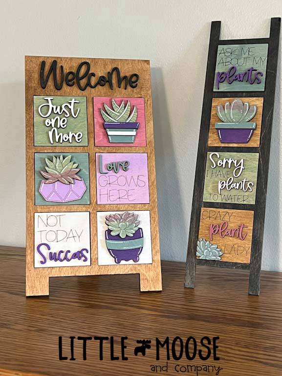 Mini Square Insert - Succulents