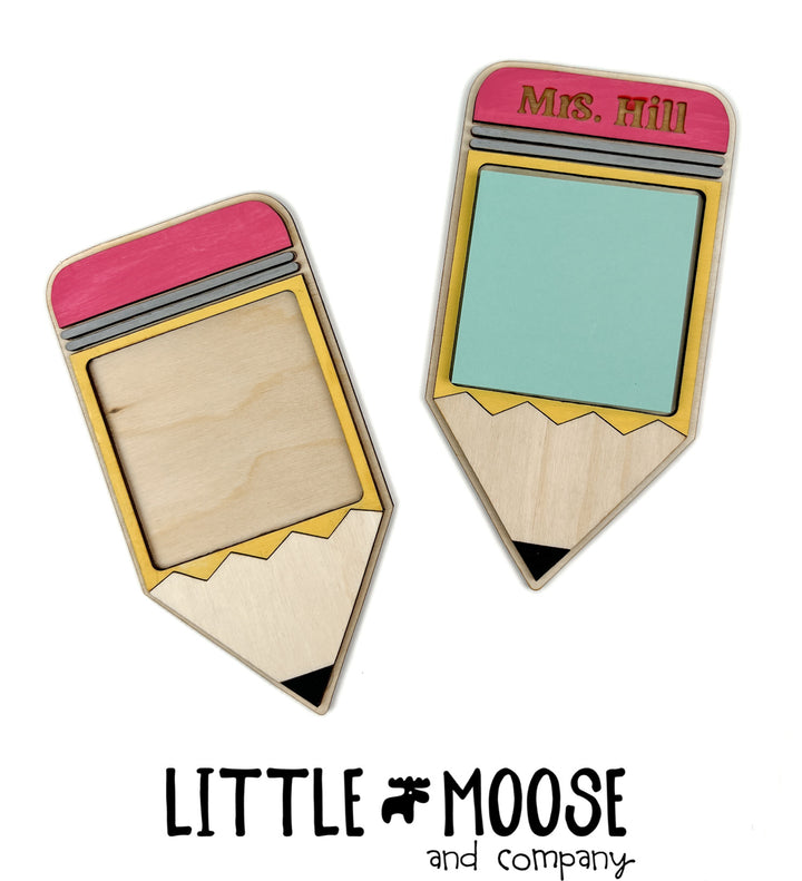 sticky note holder - pencil shaped