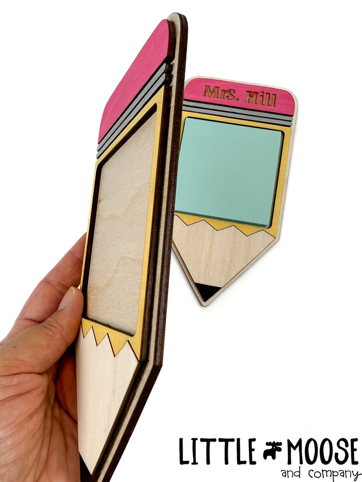 sticky note holder - pencil shaped