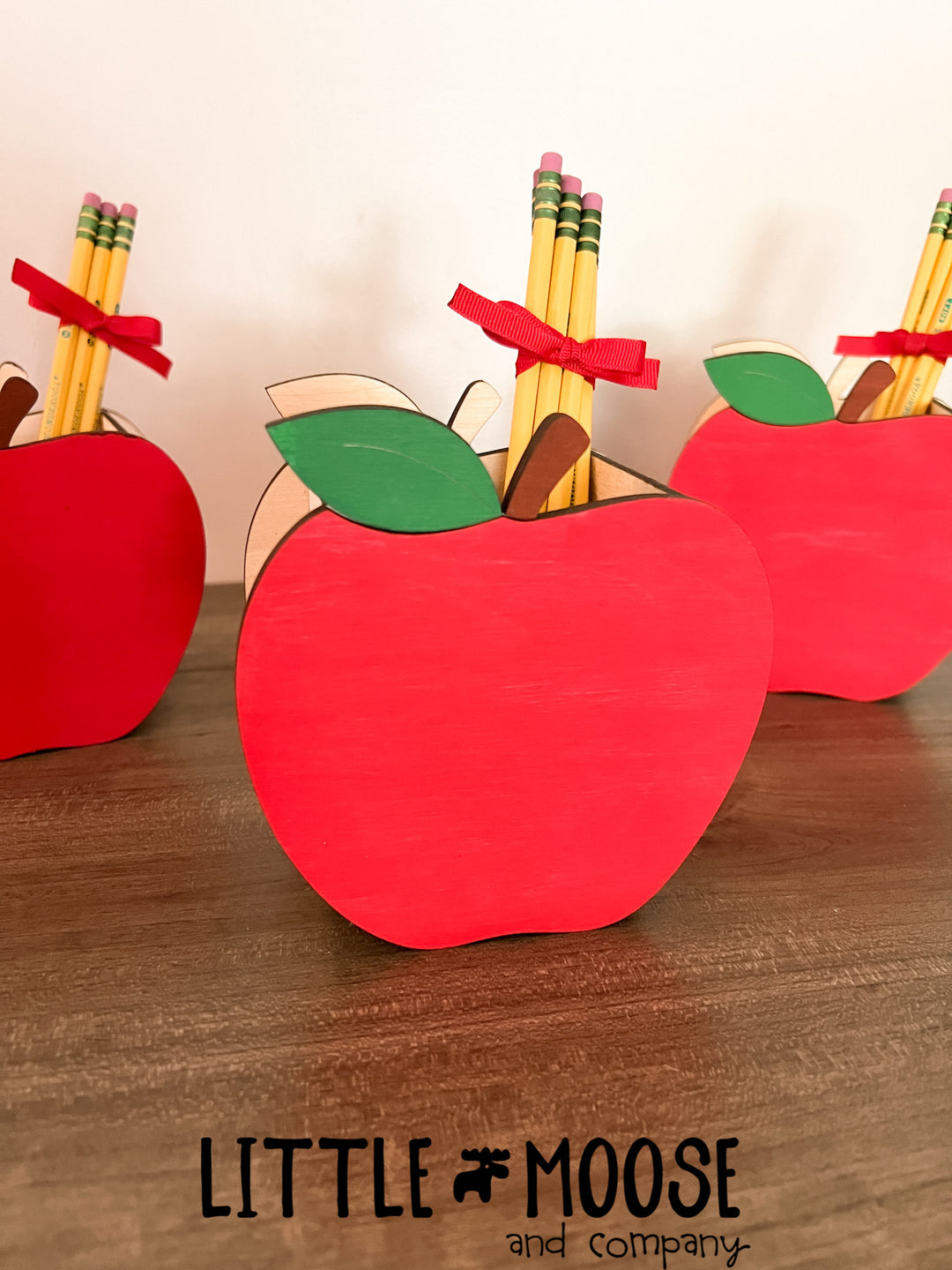 Pencil cup - apple (personalized)