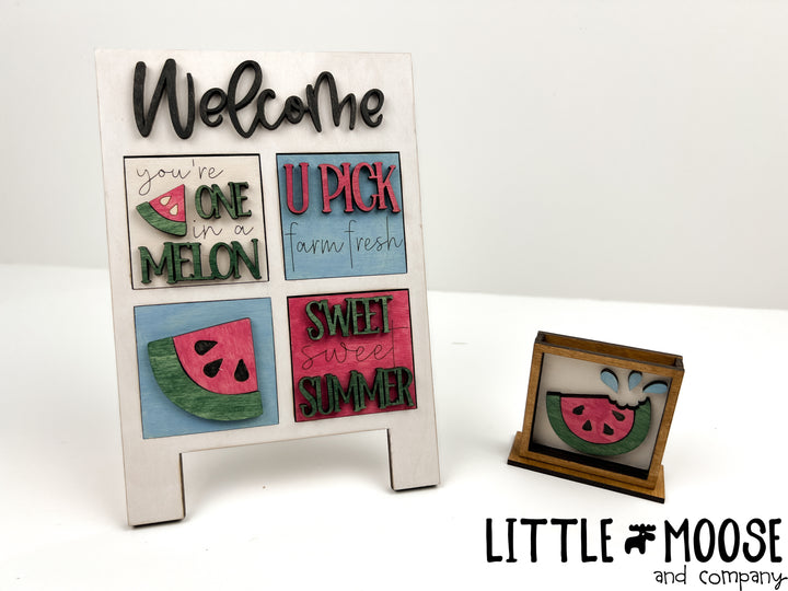 Welcome Sandwich Board Interchangeable - mini square inserts
