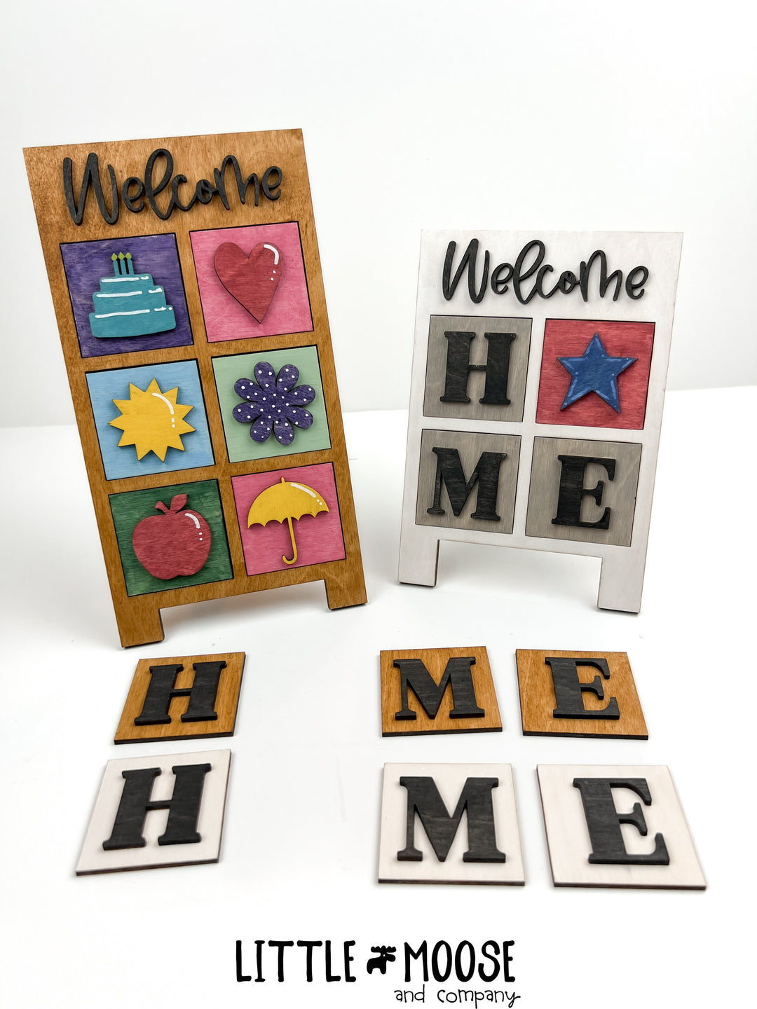 Welcome Sandwich Board Interchangeable - mini square inserts