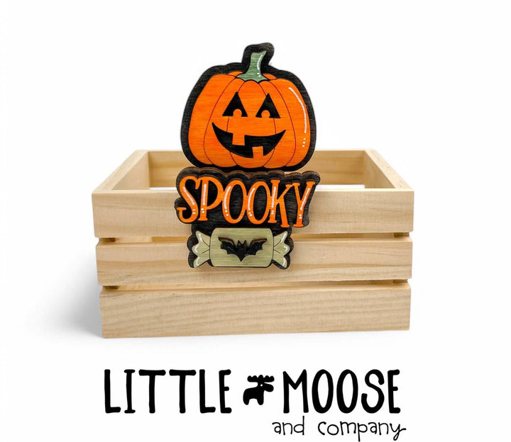 jack-o-lantern with the words spooky & candy mug hugger
