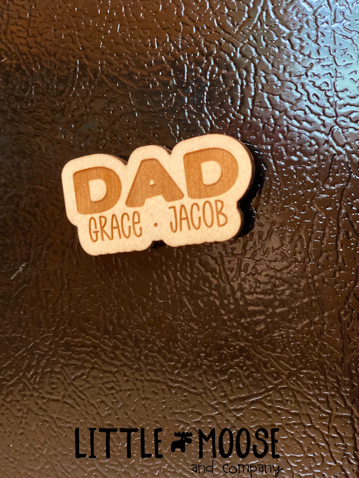 Custom Name Wood MAGNETS  ~ Plain font