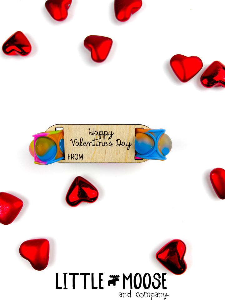 Valentine's Cards ~ popit bracelet tags