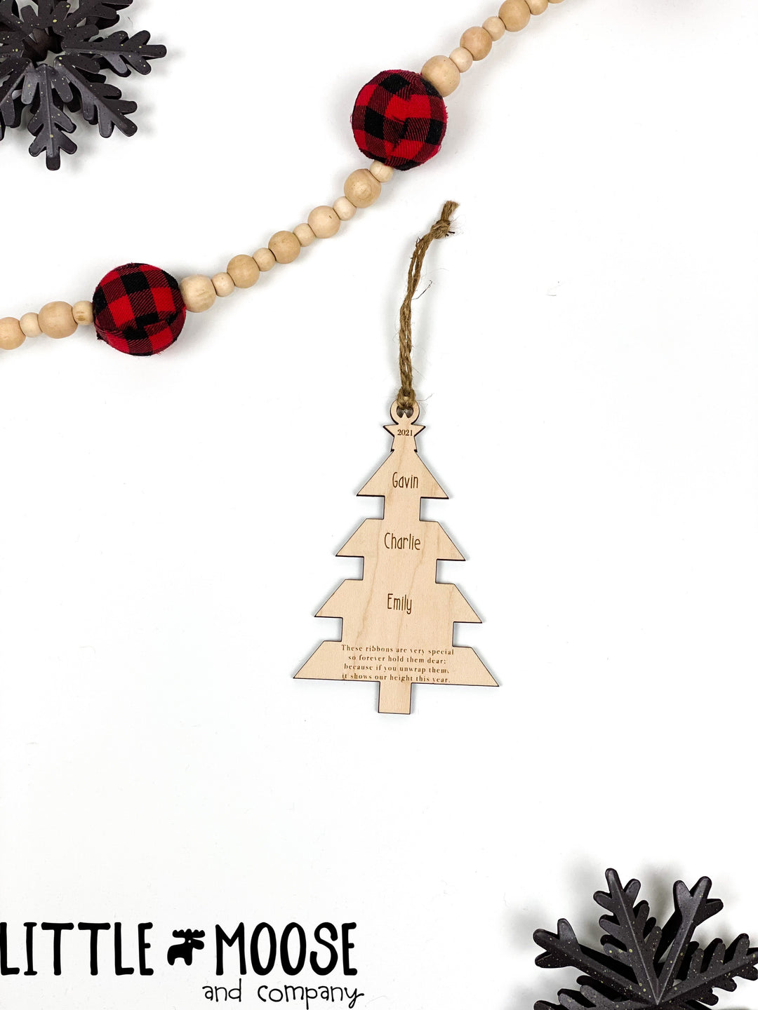 Ornament - Watch Me Grow - Ribbon Tree - up to 5 names