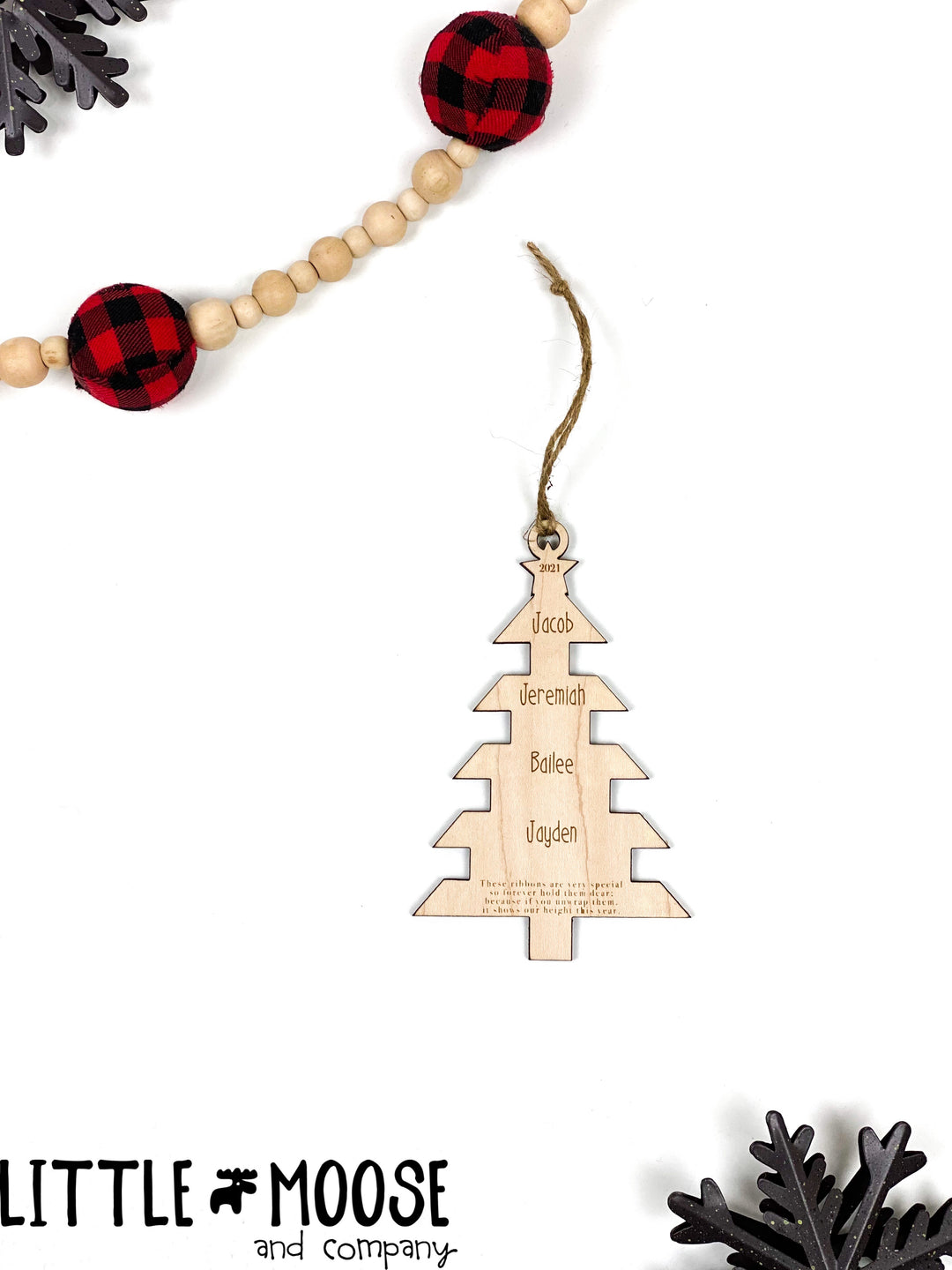 Ornament - Watch Me Grow - Ribbon Tree - up to 5 names