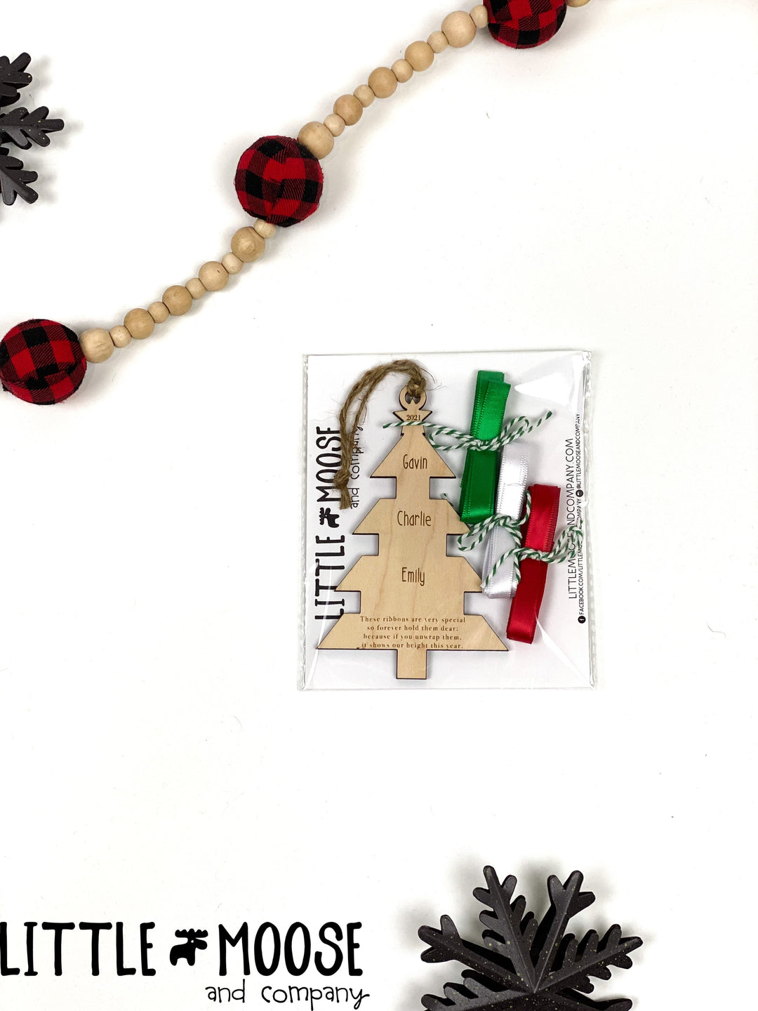 Ornament - Watch Me Grow - Ribbon Tree - up to 5 names