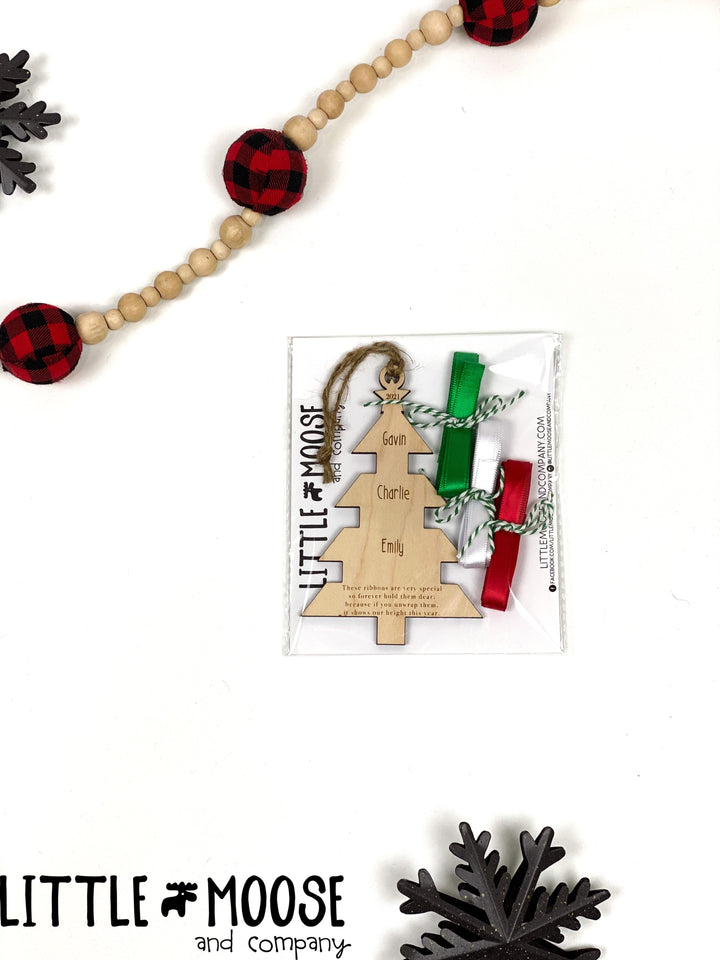 Ornament - Watch Me Grow - Ribbon Tree - up to 5 names
