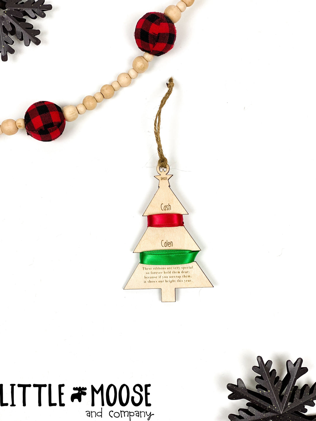Ornament - Watch Me Grow - Ribbon Tree - up to 5 names