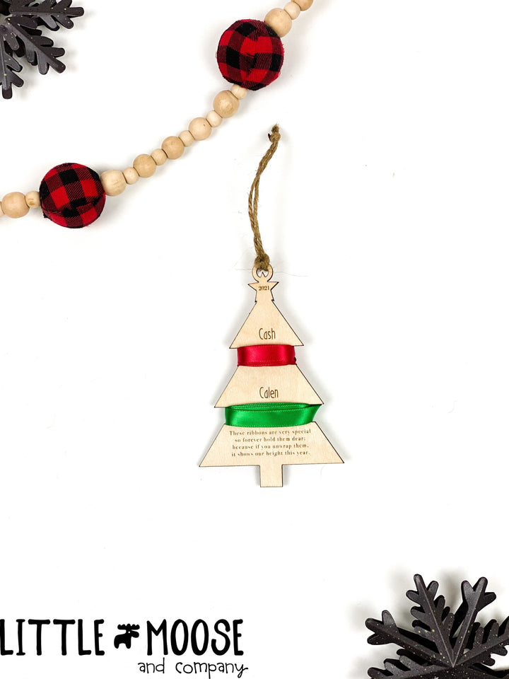 Ornament - Watch Me Grow - Ribbon Tree - up to 5 names