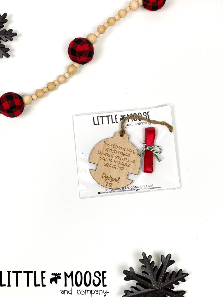 Ornament - Watch Me Grow - Round Ribbon - Personalized with Year