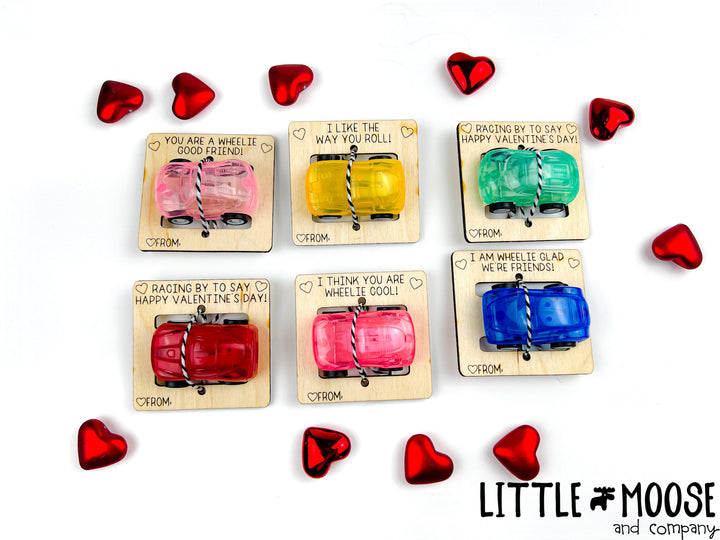 Valentine's Cards ~ pull back car card holder
