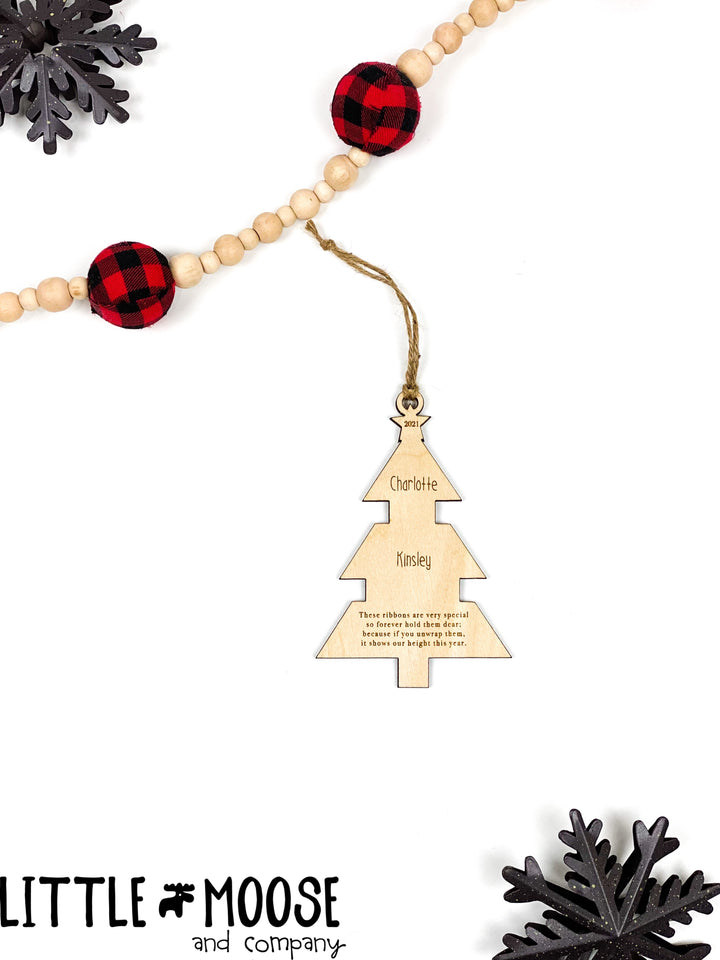 Ornament - Watch Me Grow - Ribbon Tree - up to 5 names