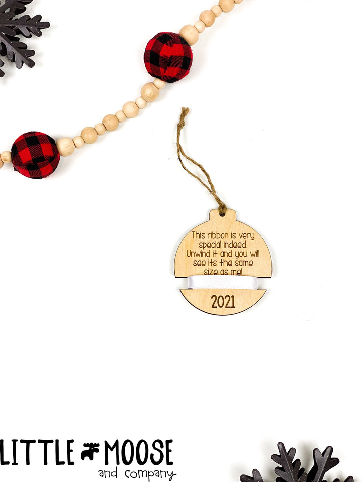 Ornament - Watch Me Grow-  Round Ribbon - 2023 RTS