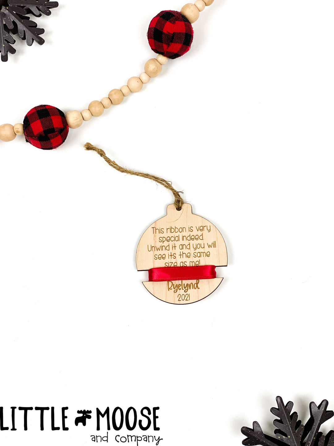 Ornament - Watch Me Grow - Round Ribbon - Personalized with Year